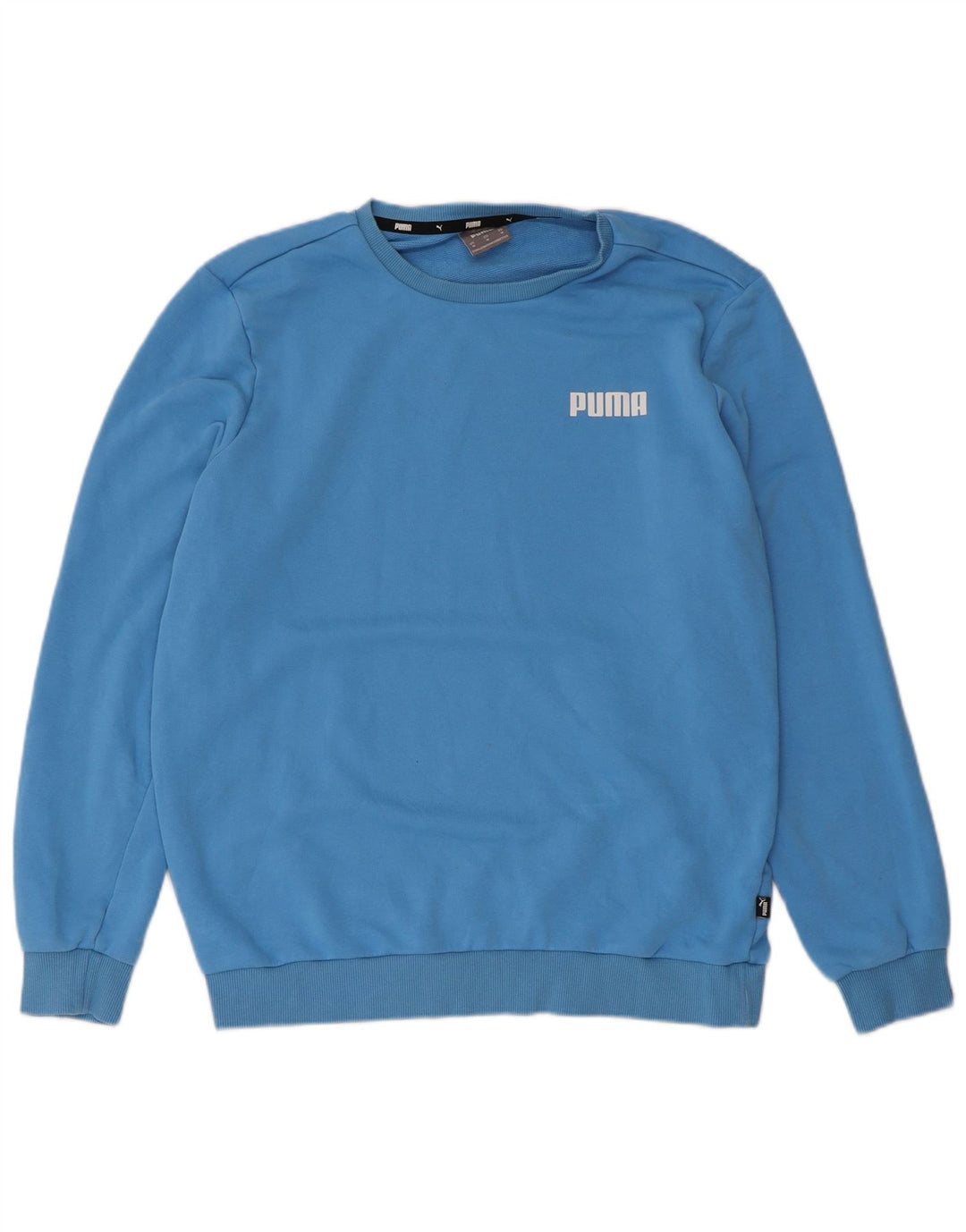 Felpa da uomo Puma Maglione in cotone blu medio