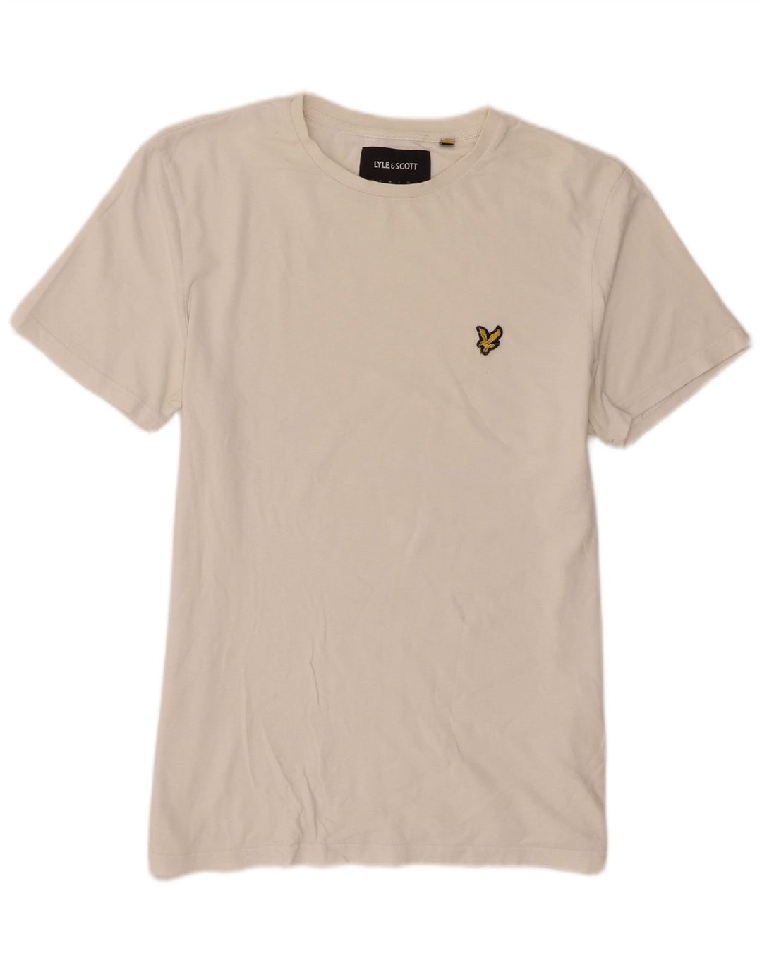 Lyle & Scott T-shirt a maniche corte da uomo, grande, in cotone bianco
