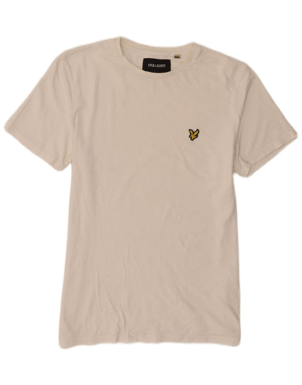 Lyle & Scott T-shirt a maniche corte da uomo, grande, in cotone bianco