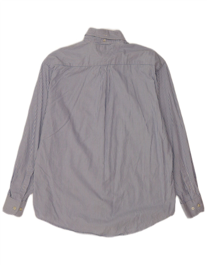 Camicia da uomo Tommy Hilfiger in cotone gessato blu medio