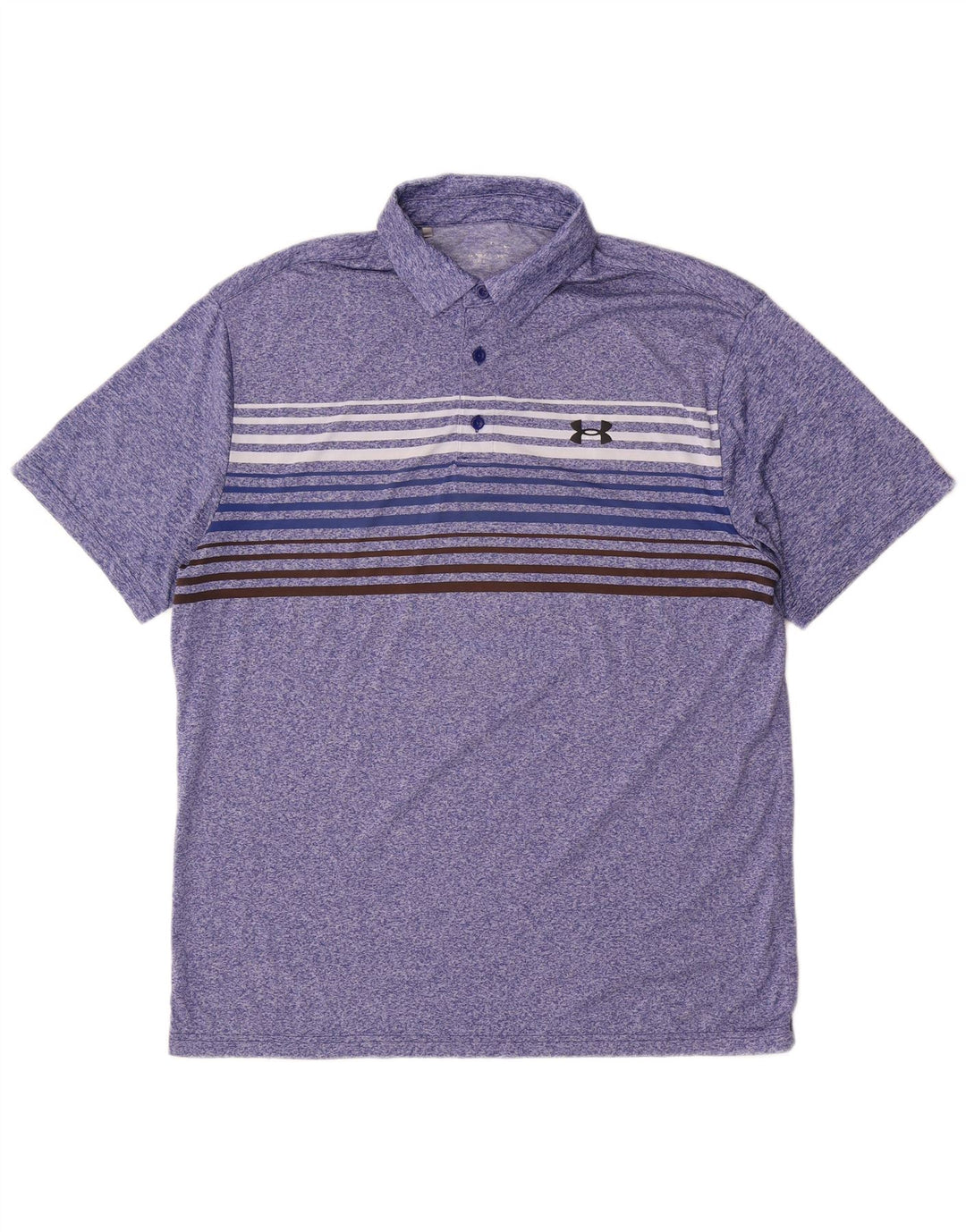 Polo da uomo Under Armour grande a righe blu