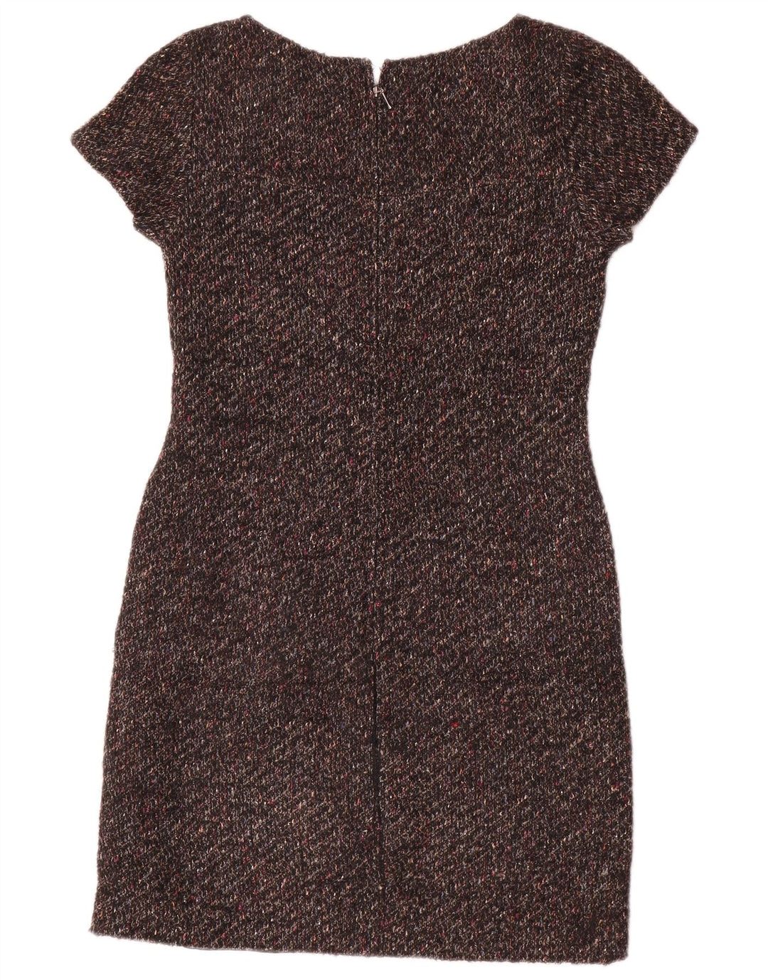 Abito tubino da donna Jigsaw UK 8 piccolo in lana screziata marrone