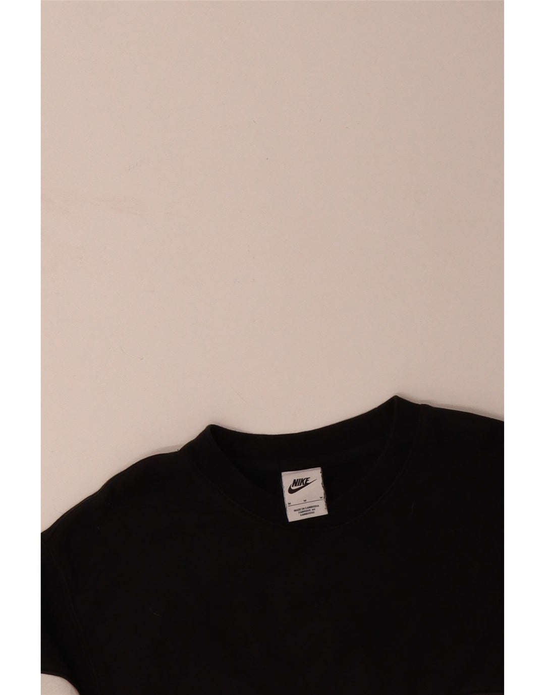 NIKE Mens Graphic Sweatshirt Jumper Medium Black Colourblock Cotton