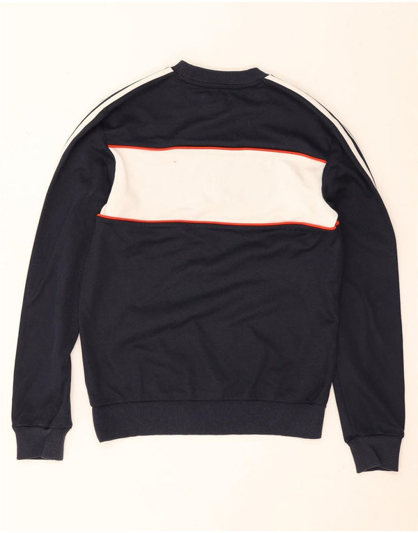 Felpa grafica da uomo Adidas Jumper XS Blu navy Colourblock in cotone