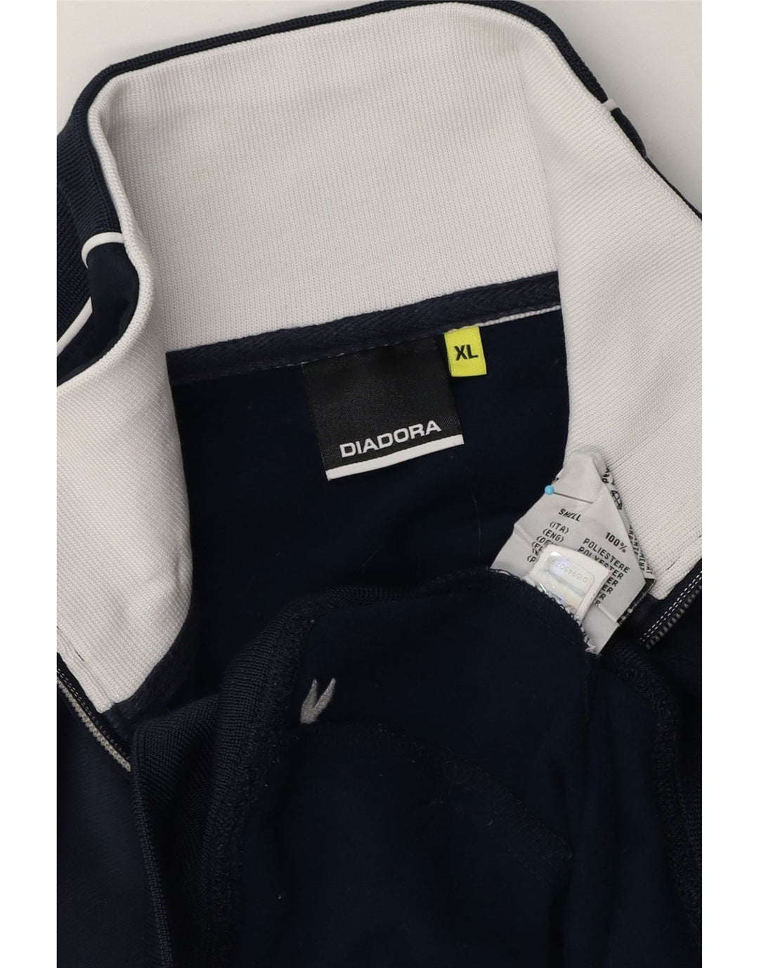 Giacca da ginnastica da uomo Diadora XL in poliestere blu navy