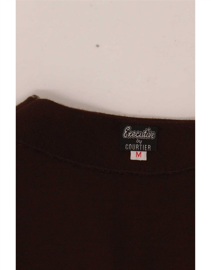 Gilet vintage da uomo marrone medio