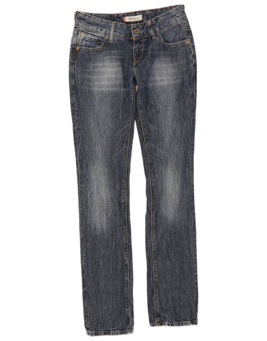 Jeans Levi's 571 Slim da donna W27 L34 cotone blu
