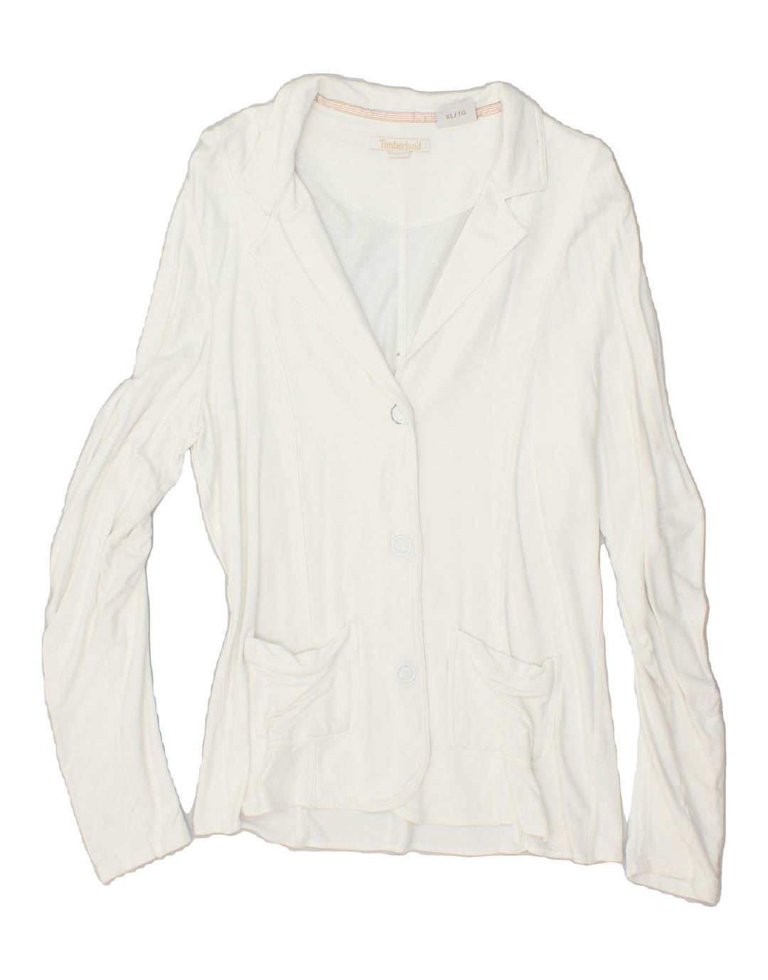 TIMBERLAND Womens Tall Blazer Jacket UK 18 XL White | Vintage Timberland | Thrift | Second-Hand Timberland | Used Clothing | Messina Hembry 