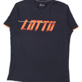 LOTTO Mens Graphic T-Shirt Top Medium Navy Blue Vintage Lotto and Second-Hand Lotto from Messina Hembry 