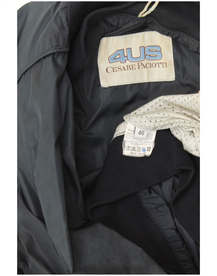 CESARE PACIOTTI 4US Giubbotto bomber grafico da donna IT 46 Large Blu Navy