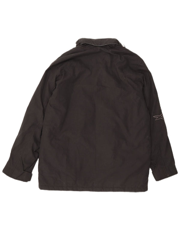 Giacca a vento con cappuccio grafica da donna Billabong US 14 XL a righe nere