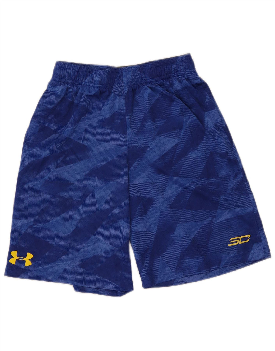 Pantaloncini sportivi Under Armour da bambino 9-10 anni Blu medio geometrico