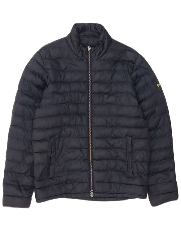 Barbour Giacca imbottita da uomo UK 36 Small Blu Navy Poliestere
