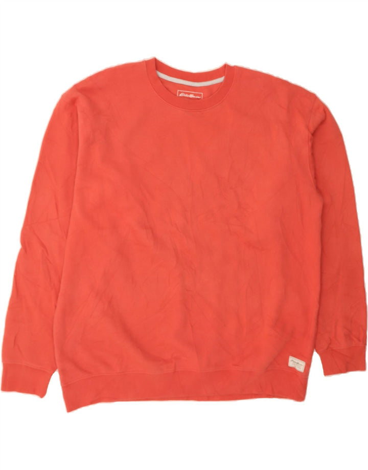 EDDIE BAUER Mens Sweatshirt Jumper 2XL Orange Cotton Vintage Eddie Bauer and Second-Hand Eddie Bauer from Messina Hembry 