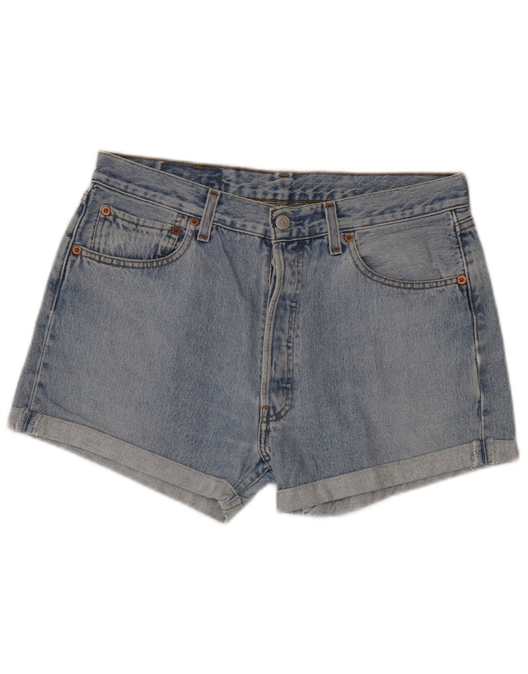 LEVI'S Womens 501 Denim Shorts W34 Large  Blue Cotton