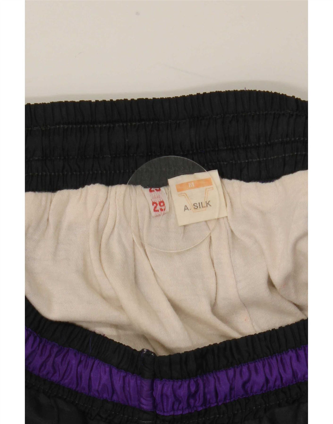 Pantaloni da tuta vintage da uomo Joggers color block medio nero