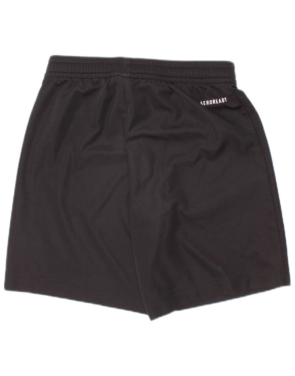 Pantaloncini sportivi Adidas Aeroready da ragazzo 7-8 anni in poliestere nero
