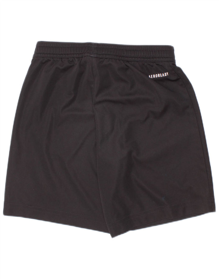 Pantaloncini sportivi Adidas Aeroready da ragazzo 7-8 anni in poliestere nero
