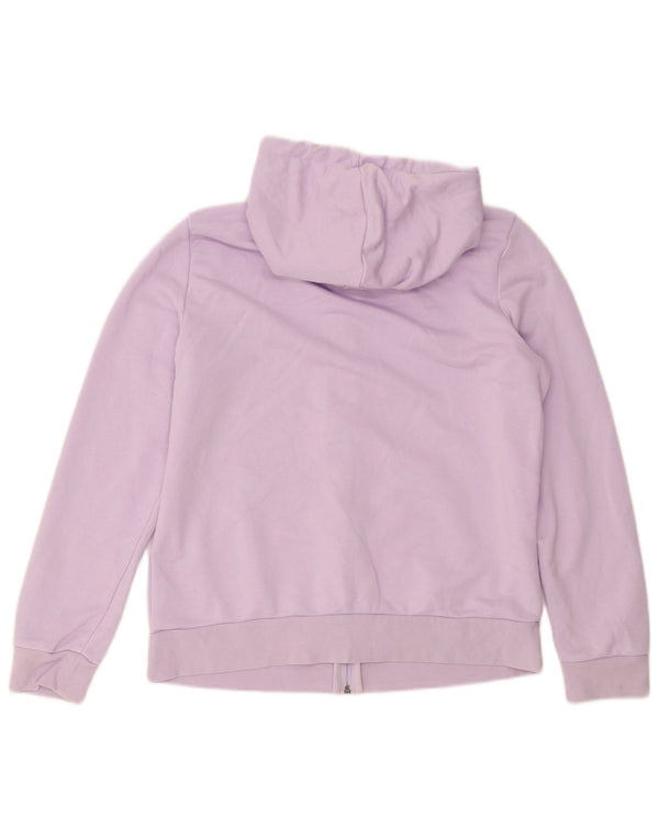 Maglione con cappuccio e zip grafica Adidas da donna UK 16/18 Grande cotone viola