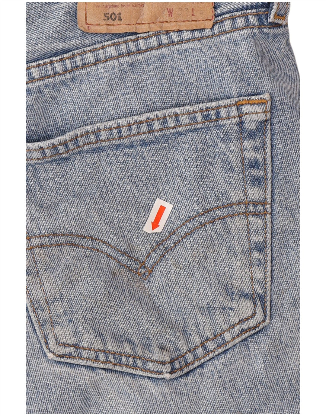 LEVI'S Womens 501 Denim Shorts W33 Large Blue Cotton