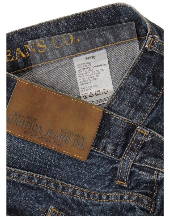 Jeans dritti da uomo Nautica W34 L30 cotone blu