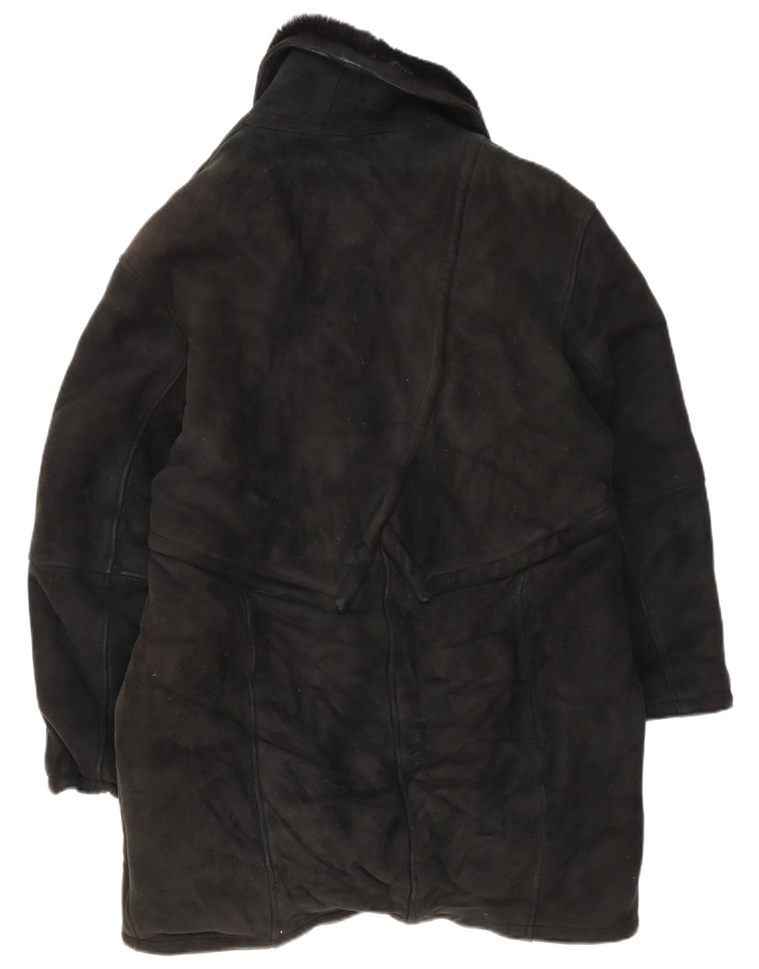 Cappotto oversize in shearling vintage da donna IT 46 Grande shearling nero