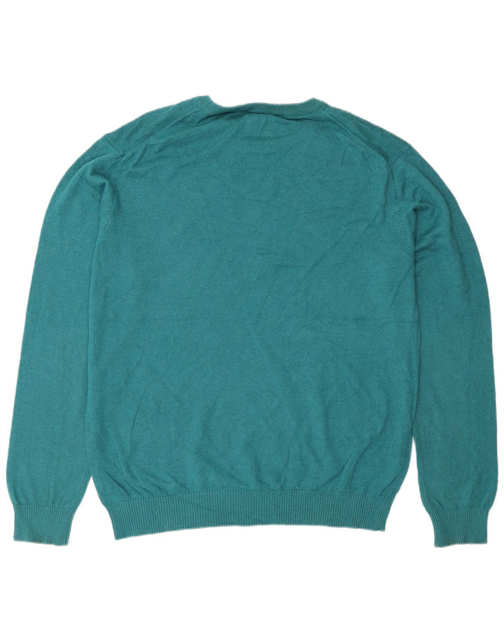 Joules Maglione da uomo con scollo a barca Maglione grande in cotone turchese