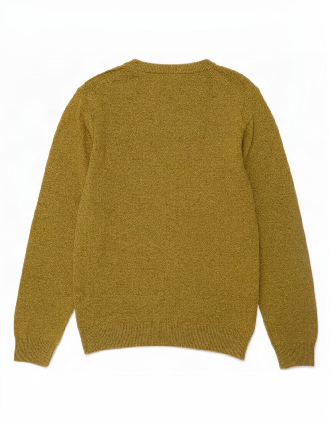 Maglione maglione girocollo da uomo Marks & Spencer in lana screziata gialla media