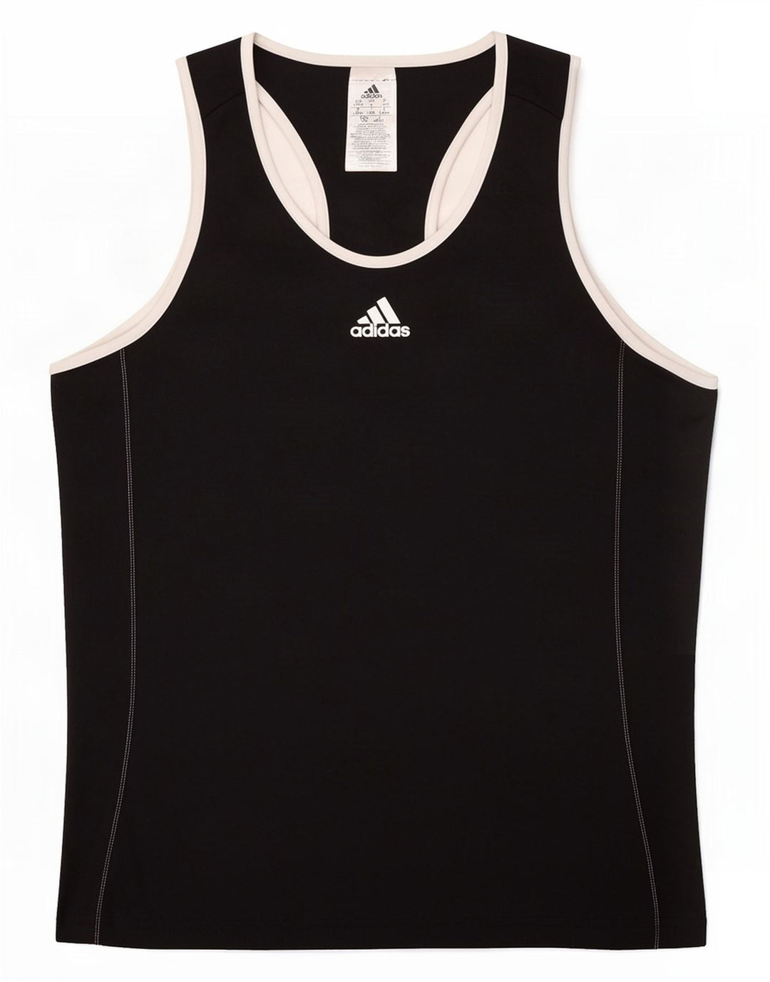 Canotta Adidas da donna UK 16/18 grande poliestere nero