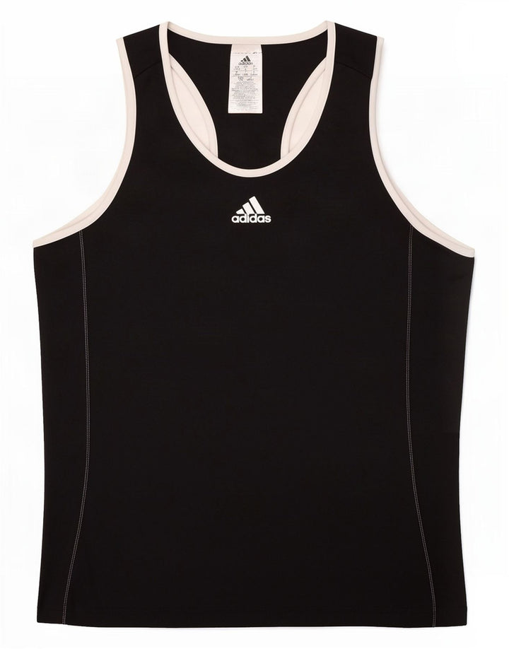 Canotta Adidas da donna UK 16/18 grande poliestere nero