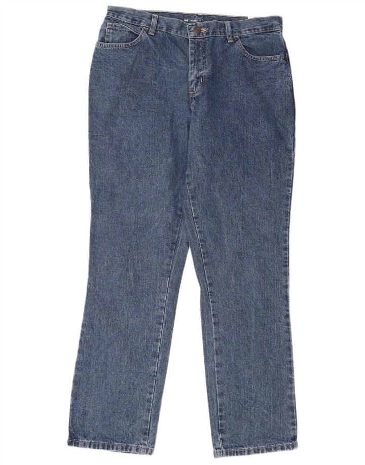 Jeans dritti da donna LEE vestibilità rilassata W32 L31 cotone blu