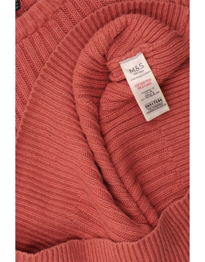 Maglione maglione con scollo a barca da donna Marks & Spencer UK 12 Rosa medio