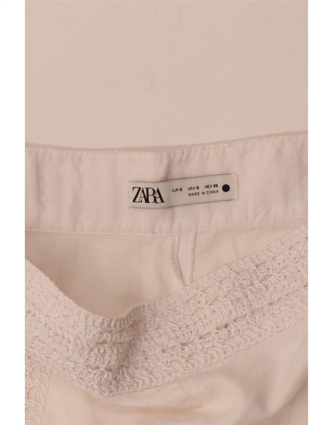 Pantaloncini casual da donna Zara piccoli W26 bianchi