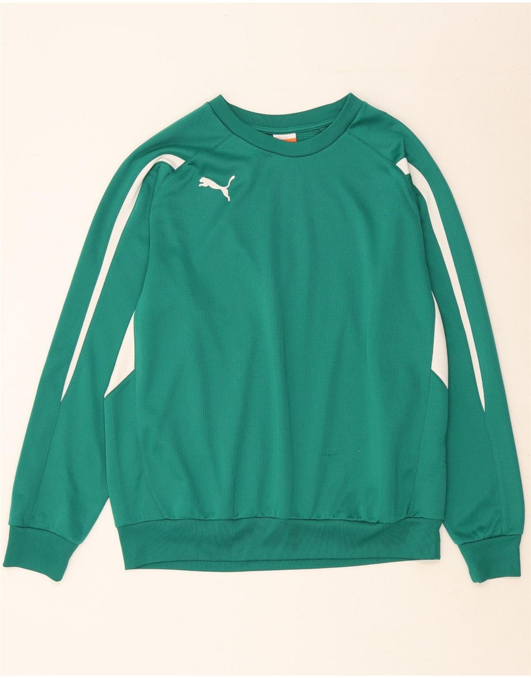 PUMA Felpa da uomo Maglione Large Verde Colourblock Poliestere