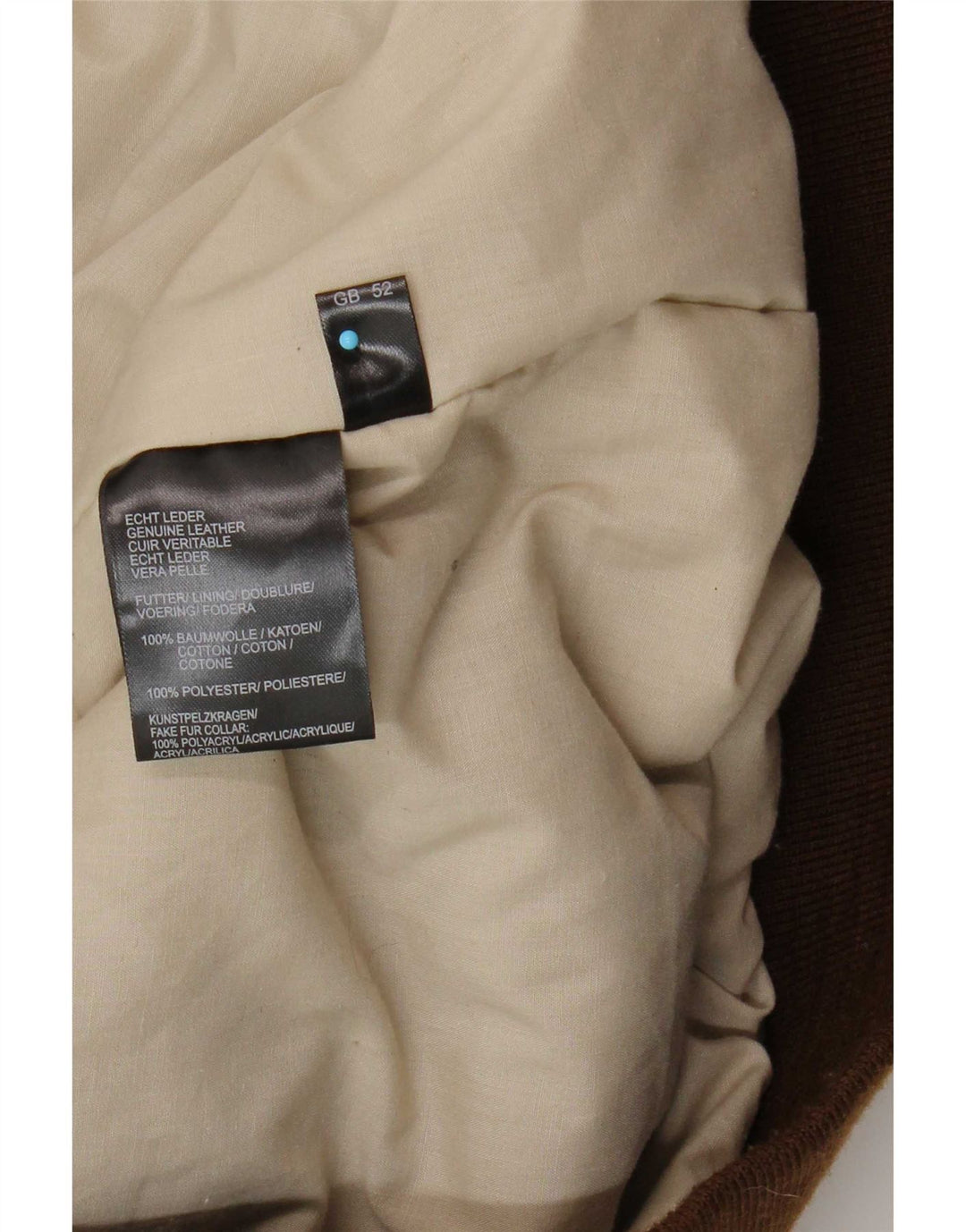 Giacca in pelle da uomo Maddox UK 52 6XL Pelle marrone