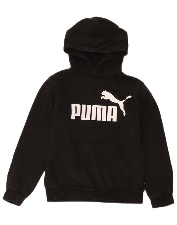 Felpa con cappuccio grafica da ragazzo Puma 11-12 anni in cotone nero