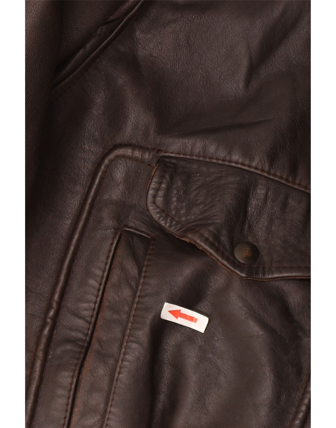 Giacca in pelle vintage da uomo UK 42 XL Marrone