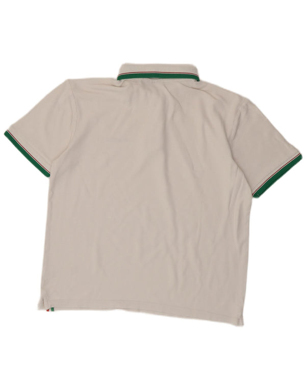 Polo da uomo Lotto Large in cotone bianco