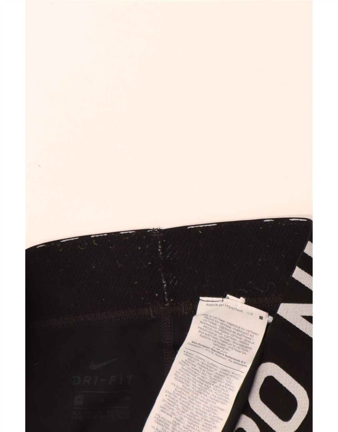 Leggings grafici NIKE Dri Fit da donna UK 12 medio nero poliestere