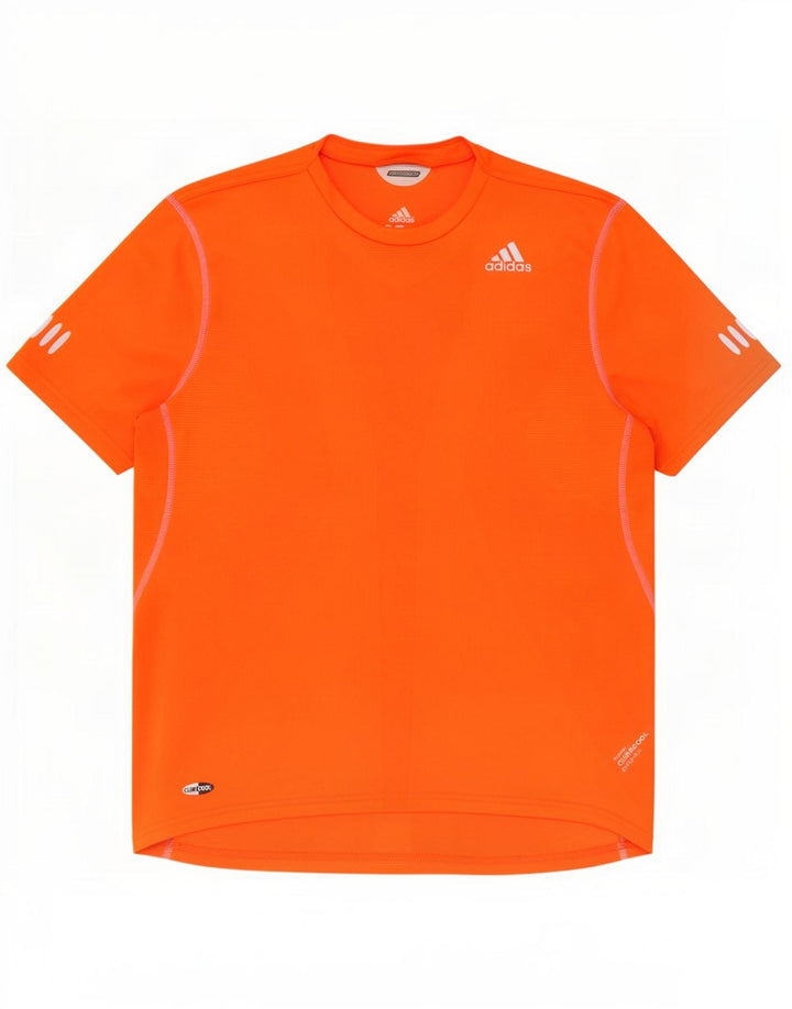 T-shirt Adidas Climacool da uomo Top in poliestere arancione medio