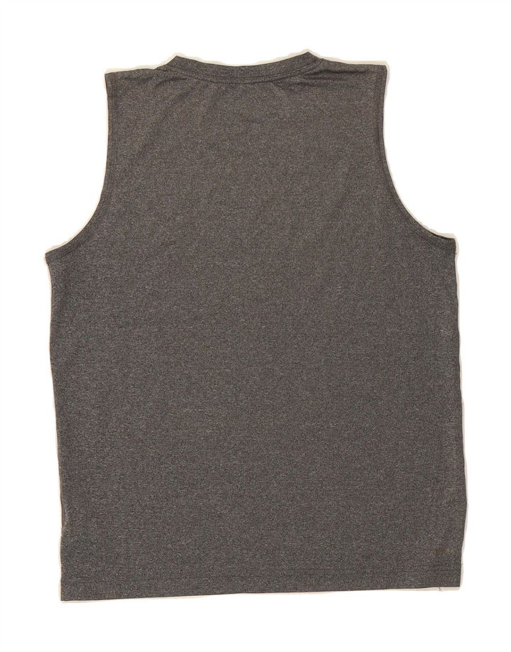 ADIDAS Boys Vest Top 13-14 Years Grey Flecked Polyester Vintage Adidas and Second-Hand Adidas from Messina Hembry 