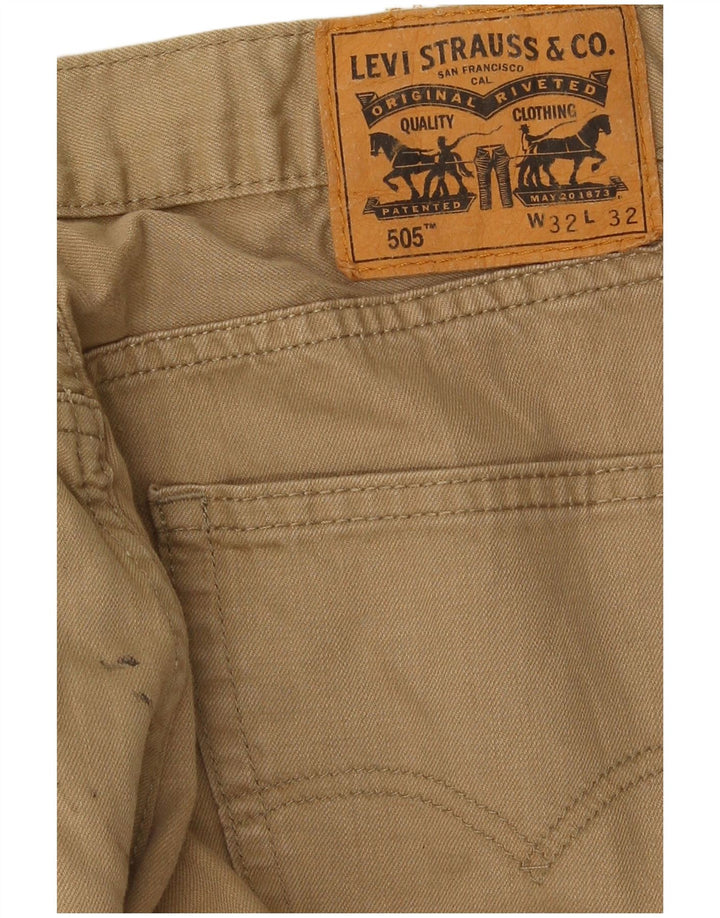 Levi's Uomo 505 Jeans dritti W32 L32 Beige