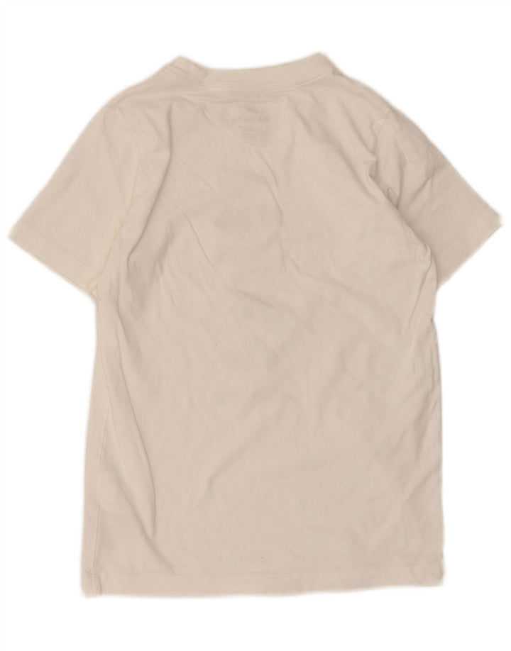 T-shirt grafica da ragazzo Nike Top 10-11 anni cotone bianco medio