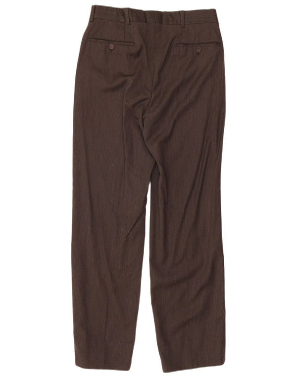 Pantaloni casual dritti da uomo Giorgio Armani W28 L29 Marrone