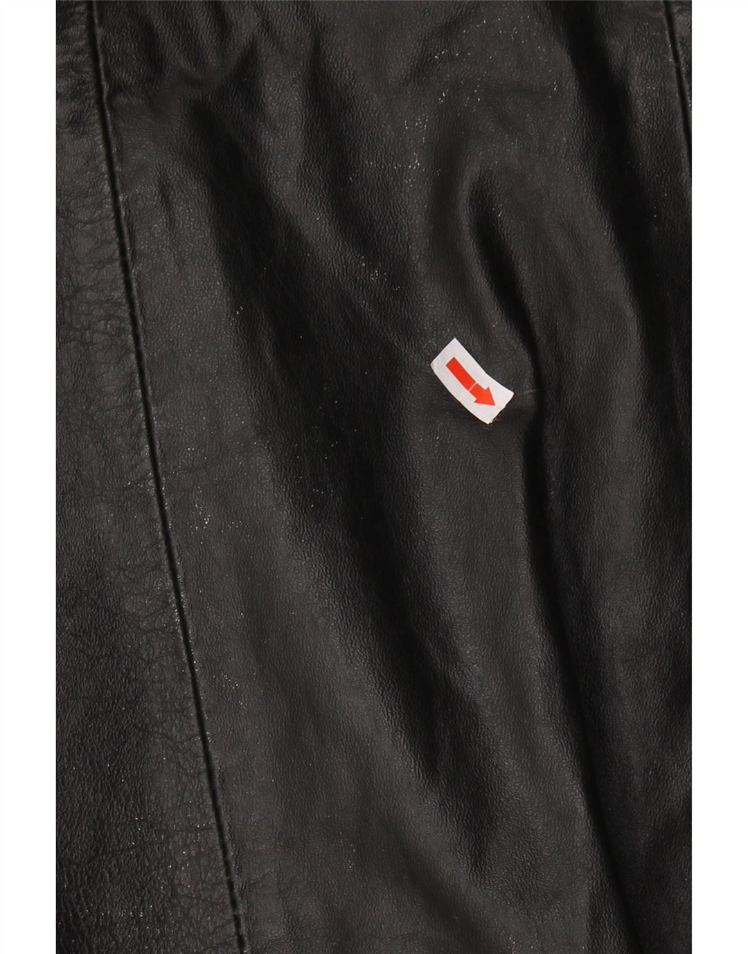 Cappotto in pelle da donna VINTAGE UK 10 piccolo in pelle nera