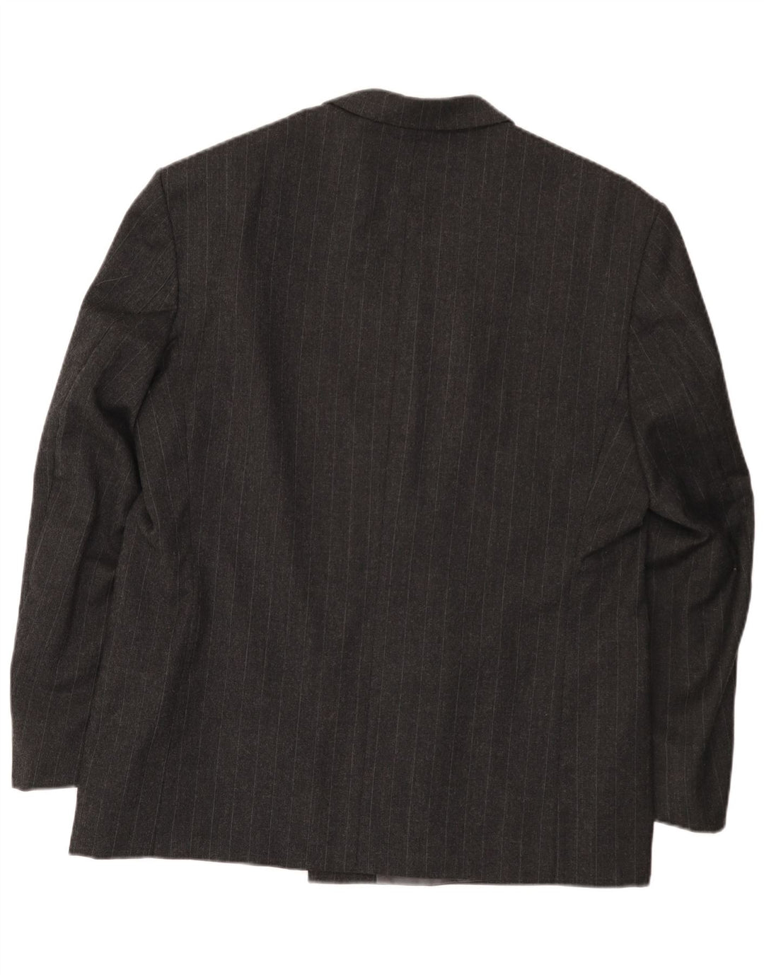 Giacca blazer doppiopetto vintage da uomo EU 54 2XL lana gessata grigia
