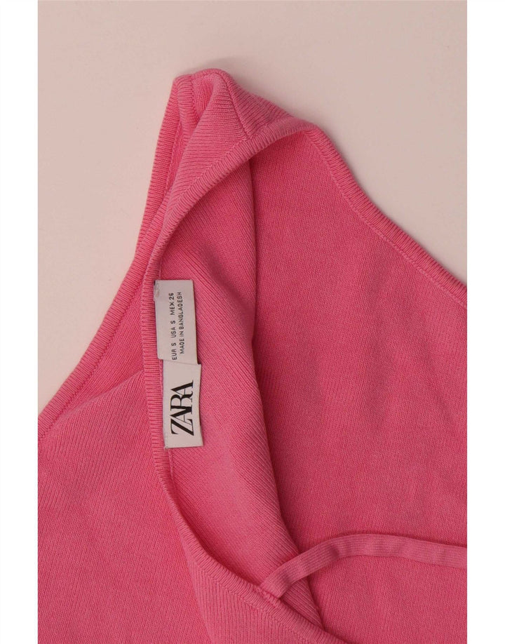 Top corto monospalla da donna Zara UK 8 piccolo rosa