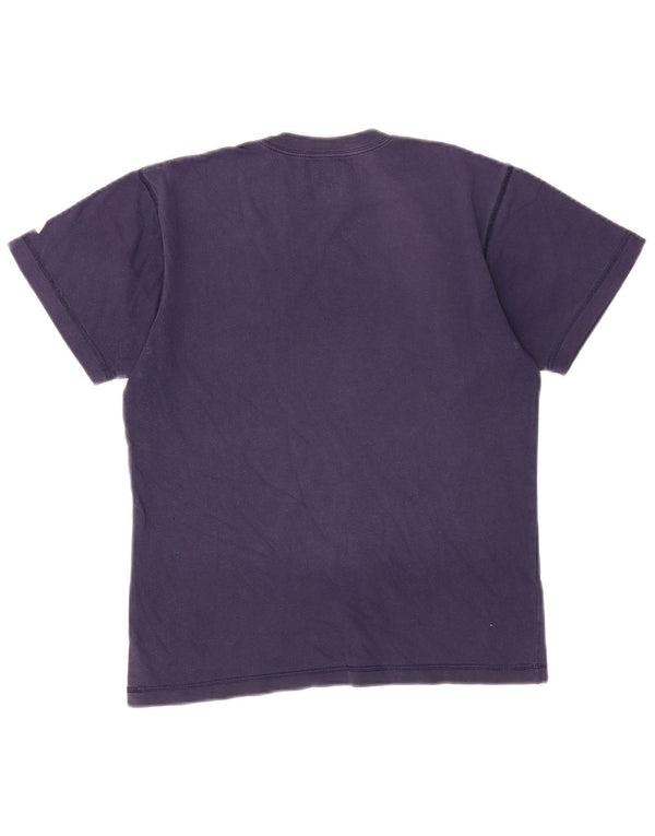 T-shirt grafica da uomo Adidas Top UK 40/42 cotone blu navy medio