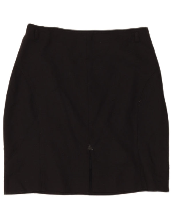 MAX & CO. Minigonna a vita alta da donna UK 18 XL W30 Lana vergine nera