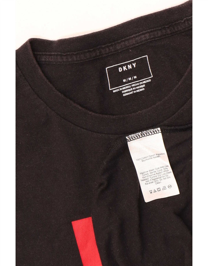 T-shirt grafica da uomo Dkny Top in cotone nero medio